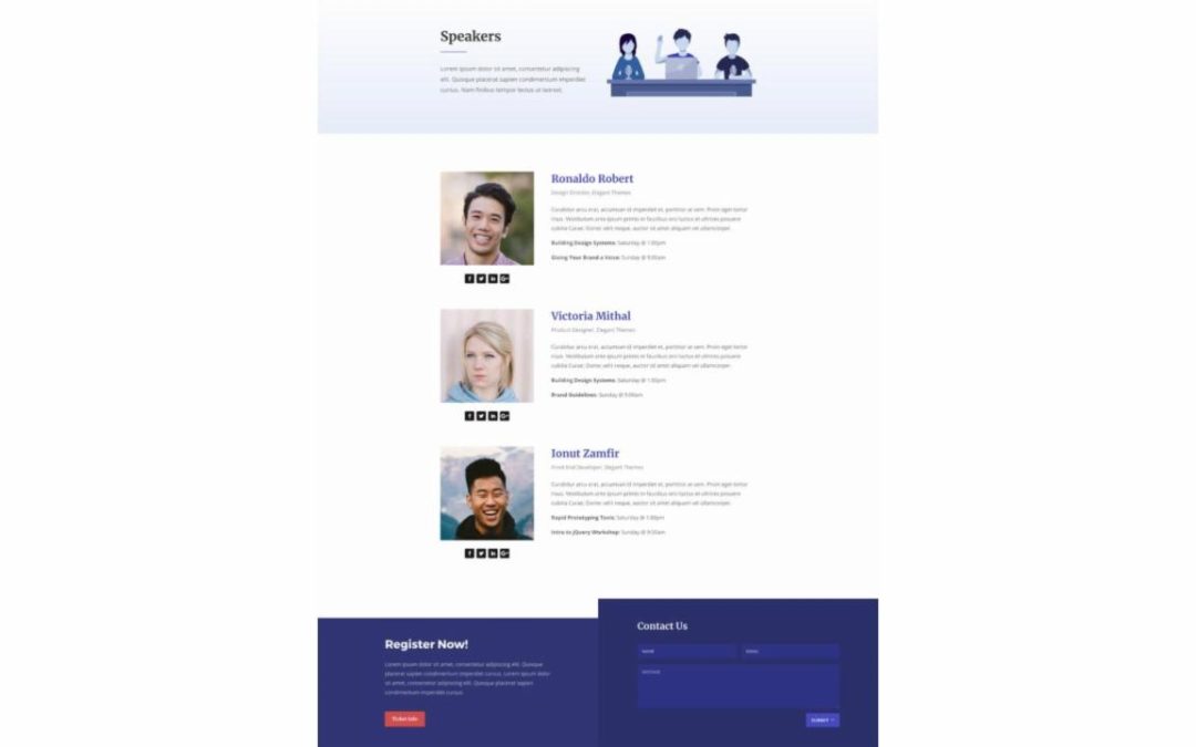 ET – Design Conference Speakers Page