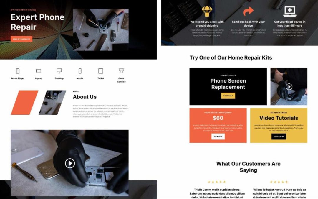 ET – Device Repair Home Page