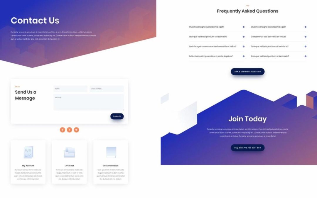 ET – Digital Product Contact Page
