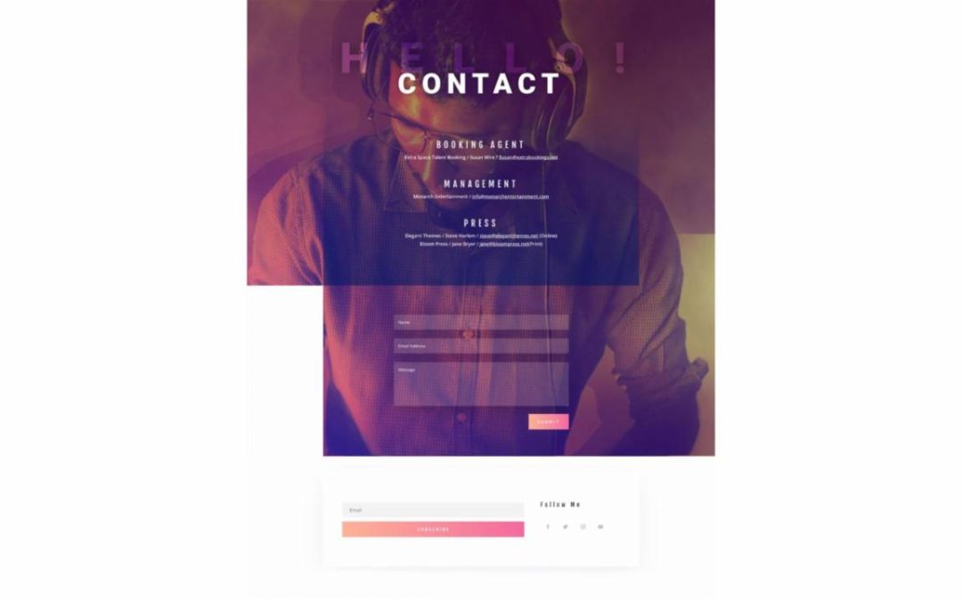 ET – DJ Contact Page