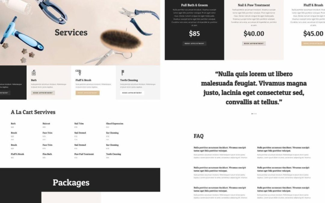 ET – Dog Grooming Services Page