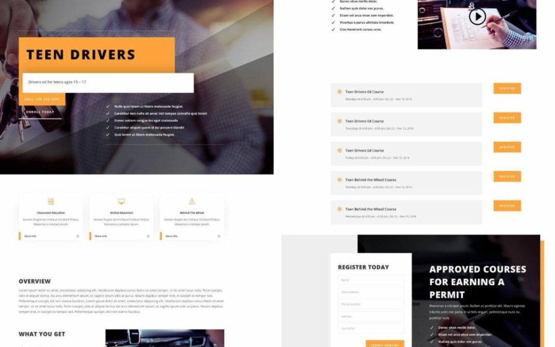 ET – Driving School Course Page