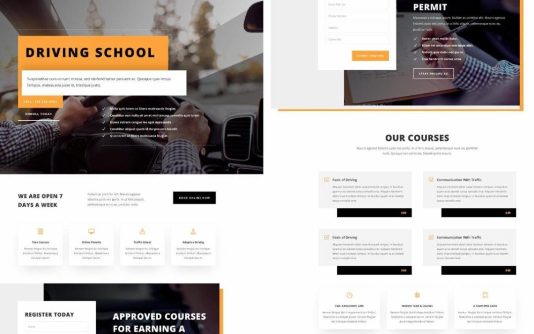 ET – Driving School Landing Page