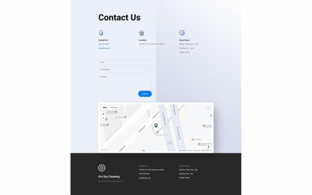 ET – Dry Cleaning Contact Page