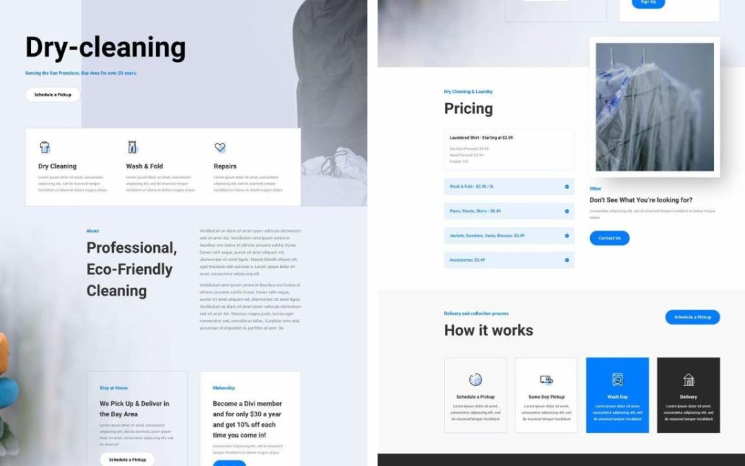 ET – Dry Cleaning Landing Page