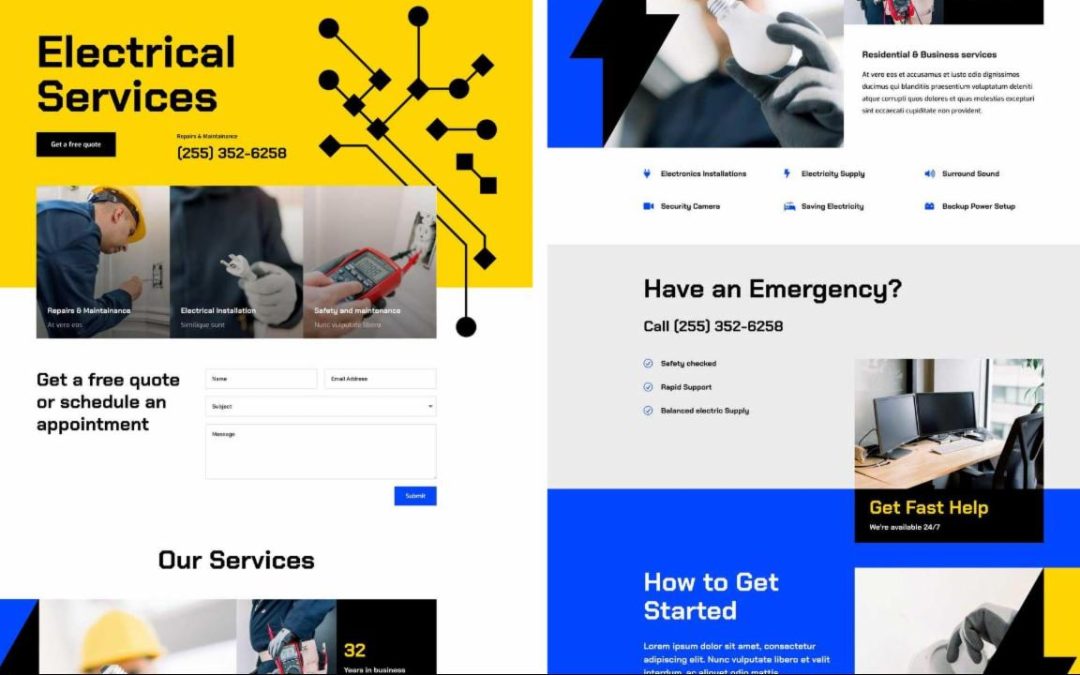 ET – Electrical Services Landing Page