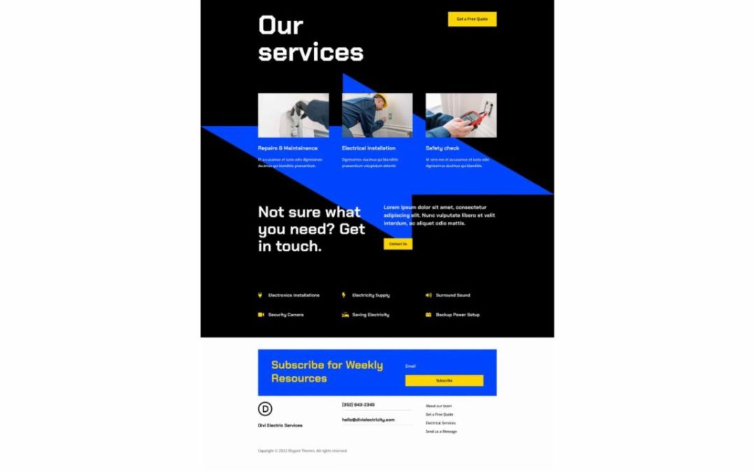 ET – Electrical Services Services Page