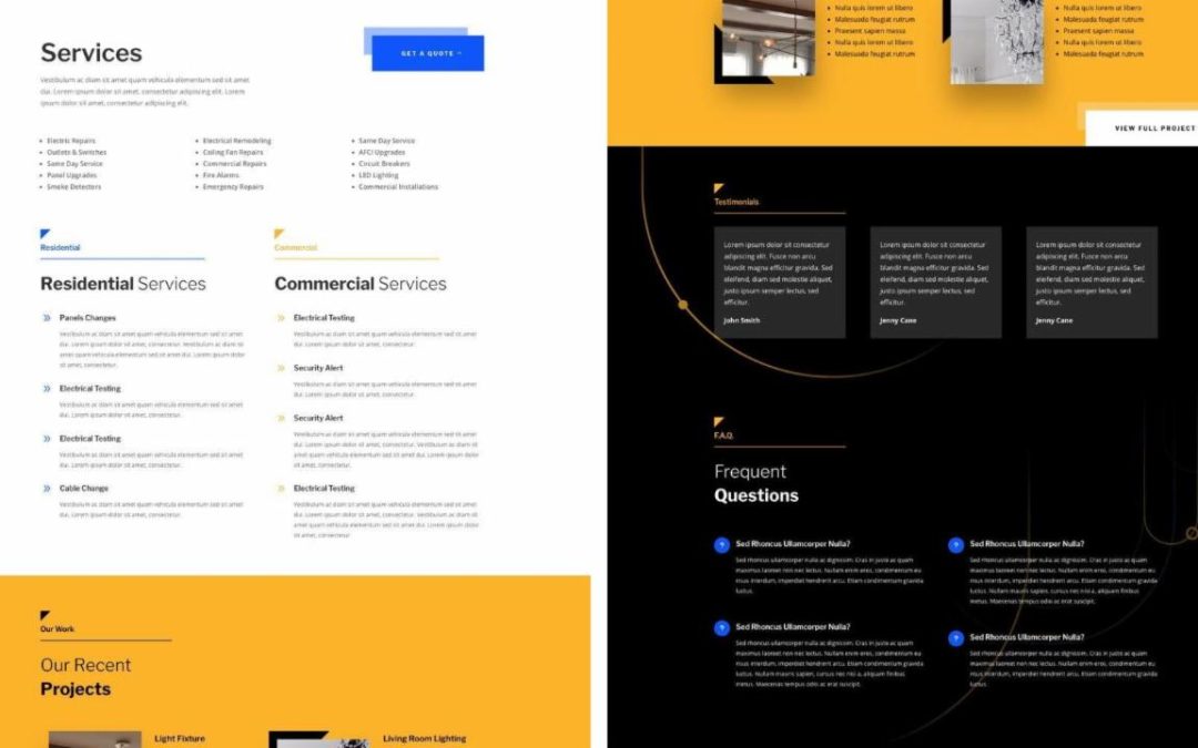 ET – Electrician Services Page