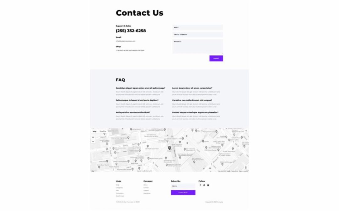 ET – Electronics Store Contact Page