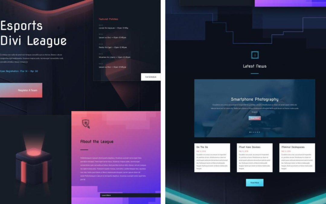 ET – Esports Landing Page