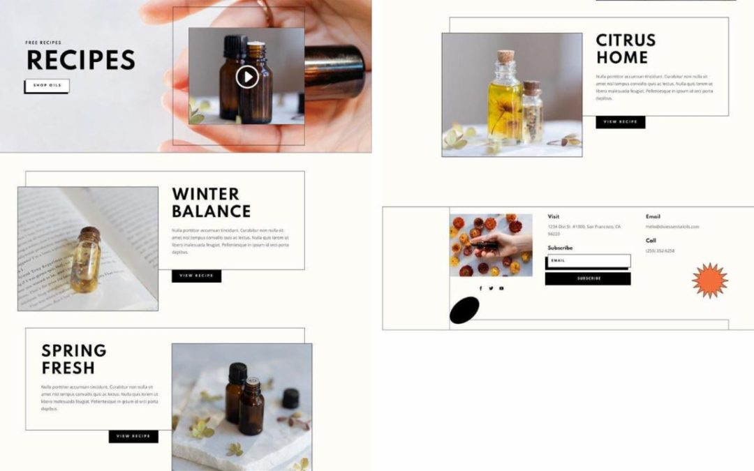 ET – Essential Oils Recipes Page