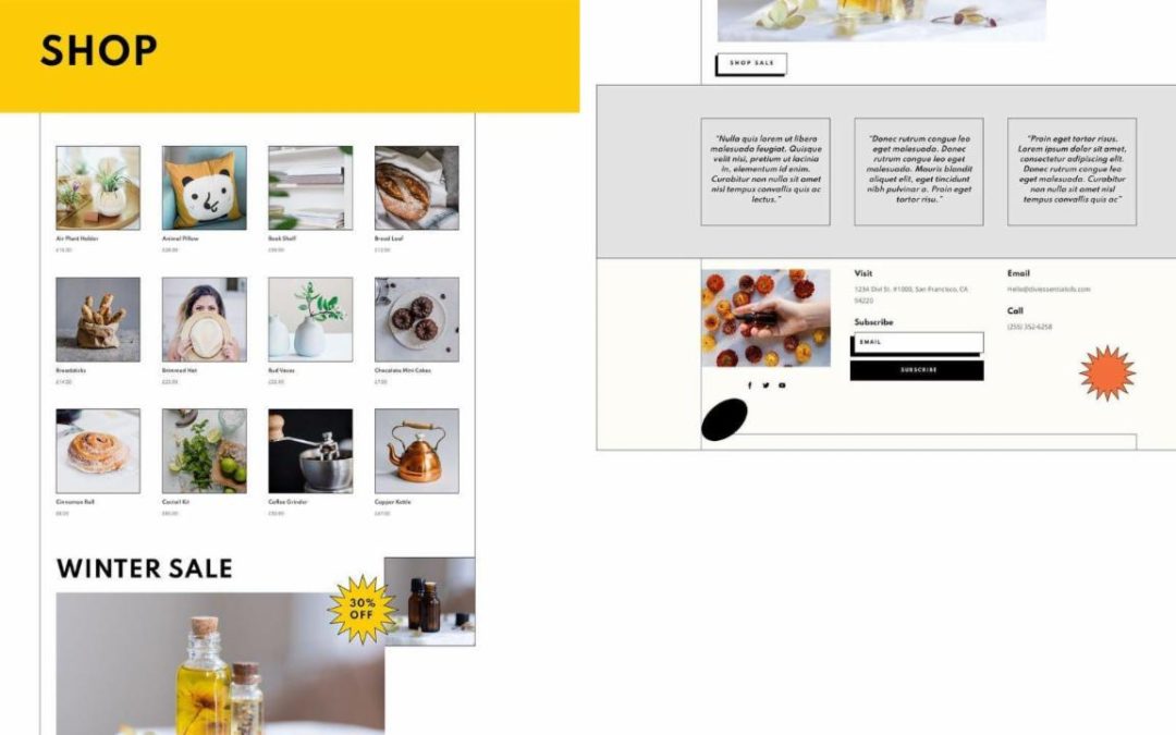 ET – Essential Oils Shop Page