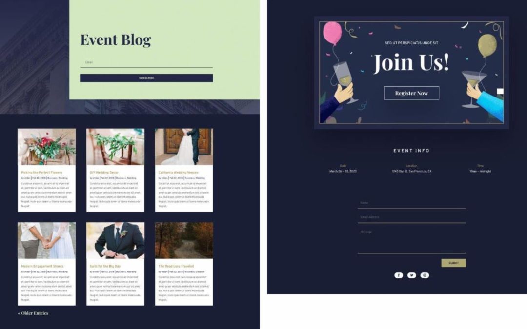 ET – Event Blog Page