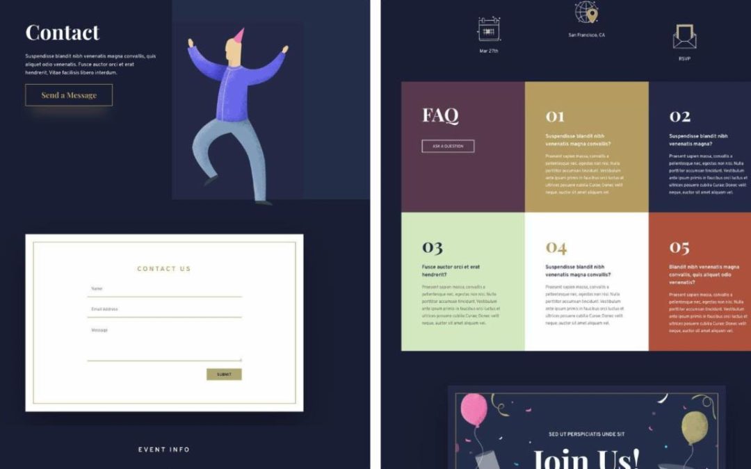 ET – Event Contact Page