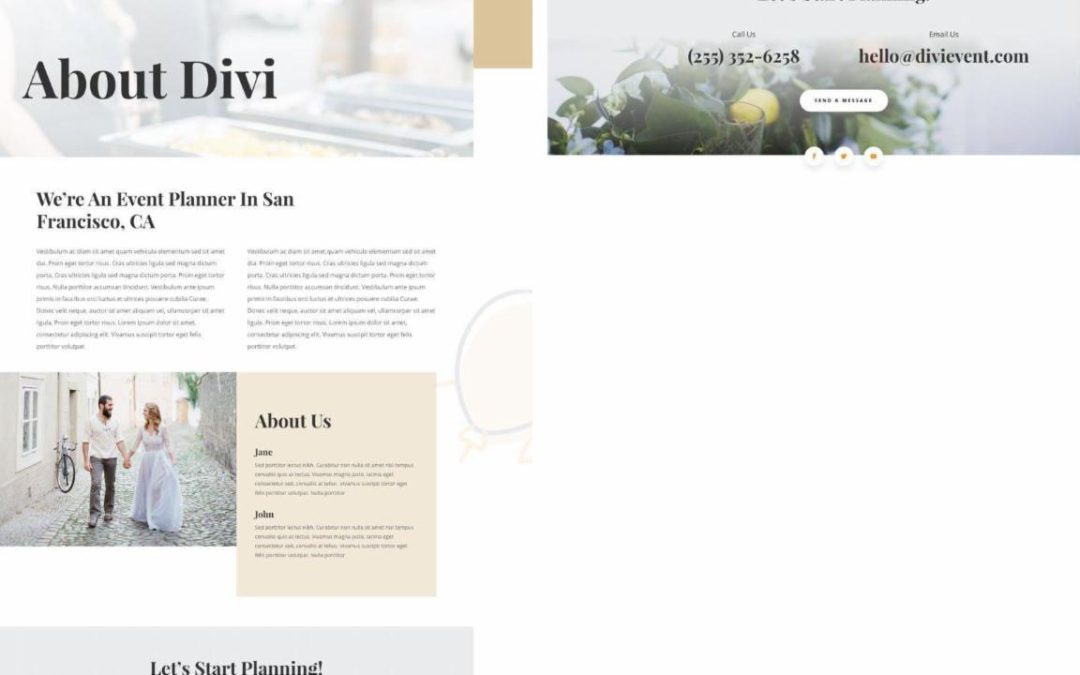 ET – Event Planner About Page