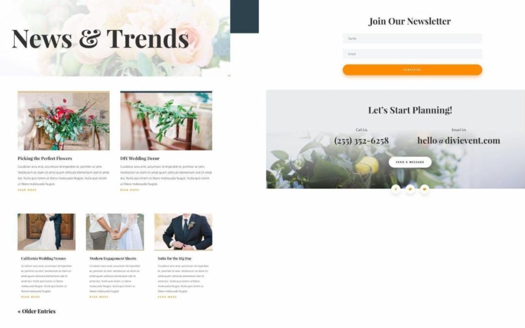 ET – Event Planner Blog Page