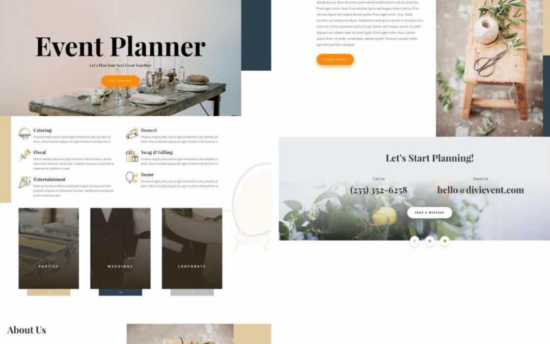 ET – Event Planner Home Page