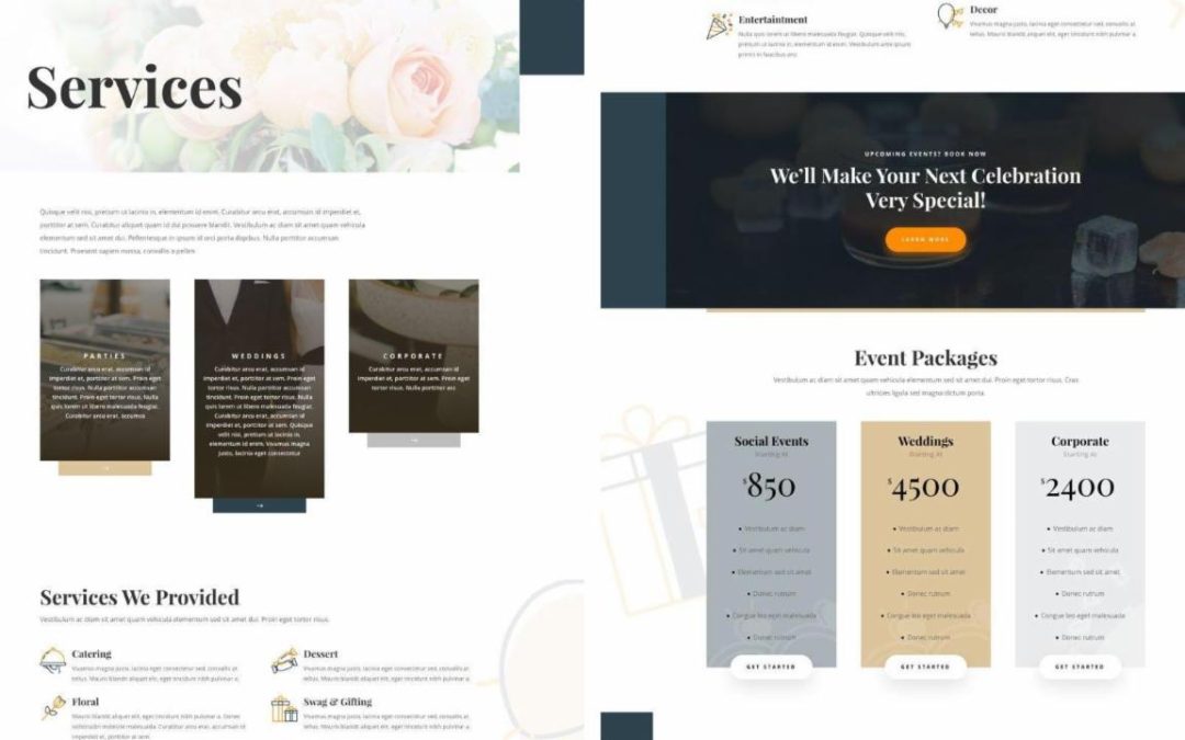 ET – Event Planner Services Page