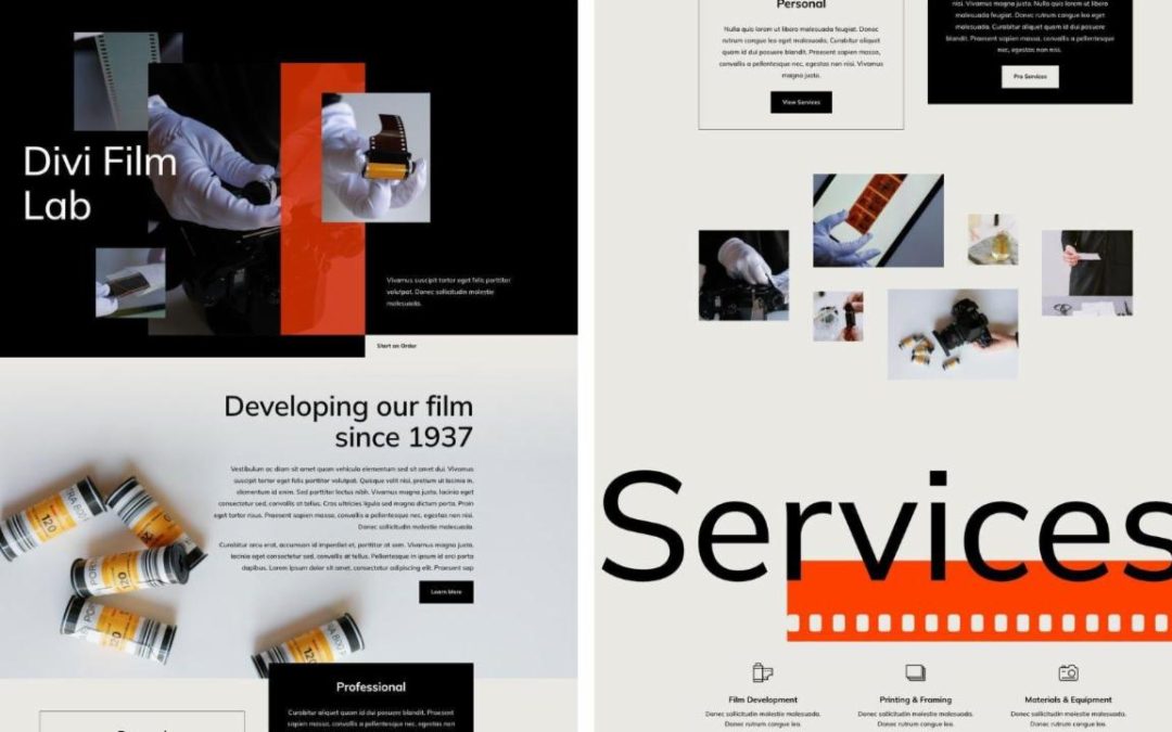 ET – Film Lab Landing Page