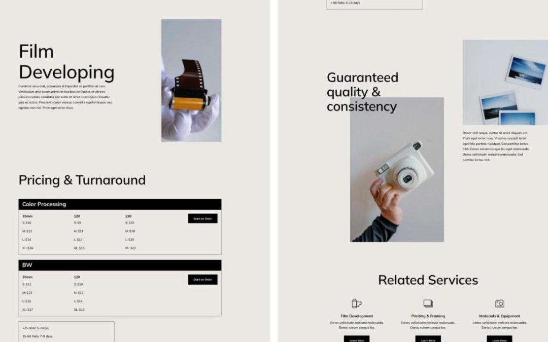ET – Film Lab Service Page