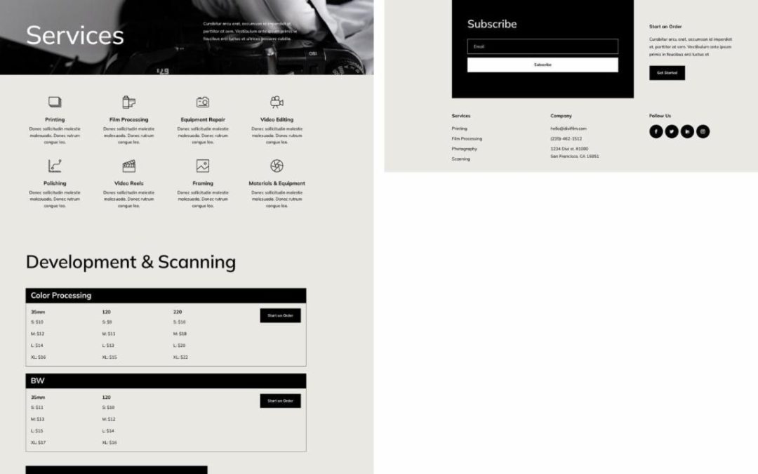 ET – Film Lab Services Page
