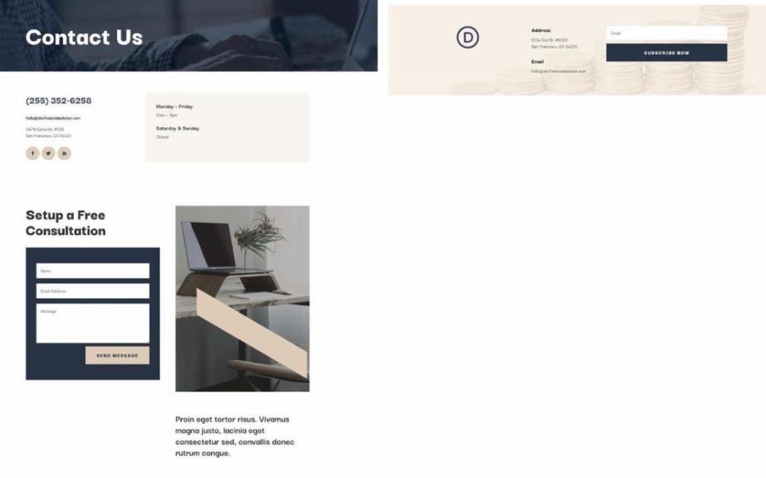 ET – Financial Advisor Contact Page