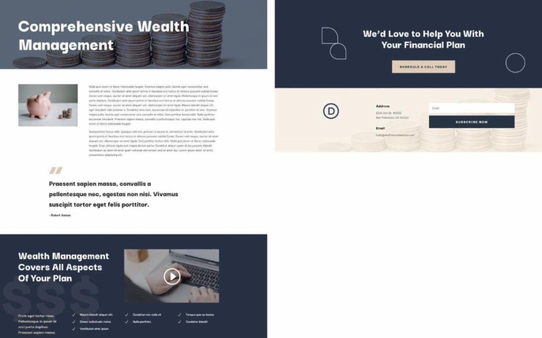 ET – Financial Advisor Service Page