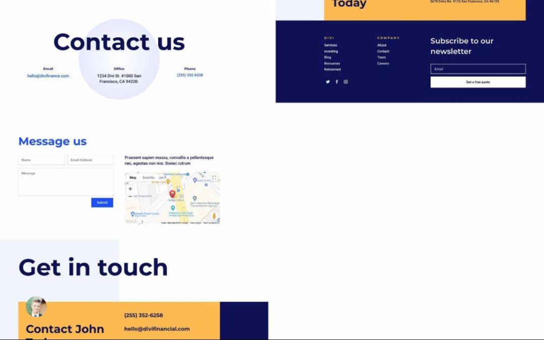ET – Financial Services Contact Page