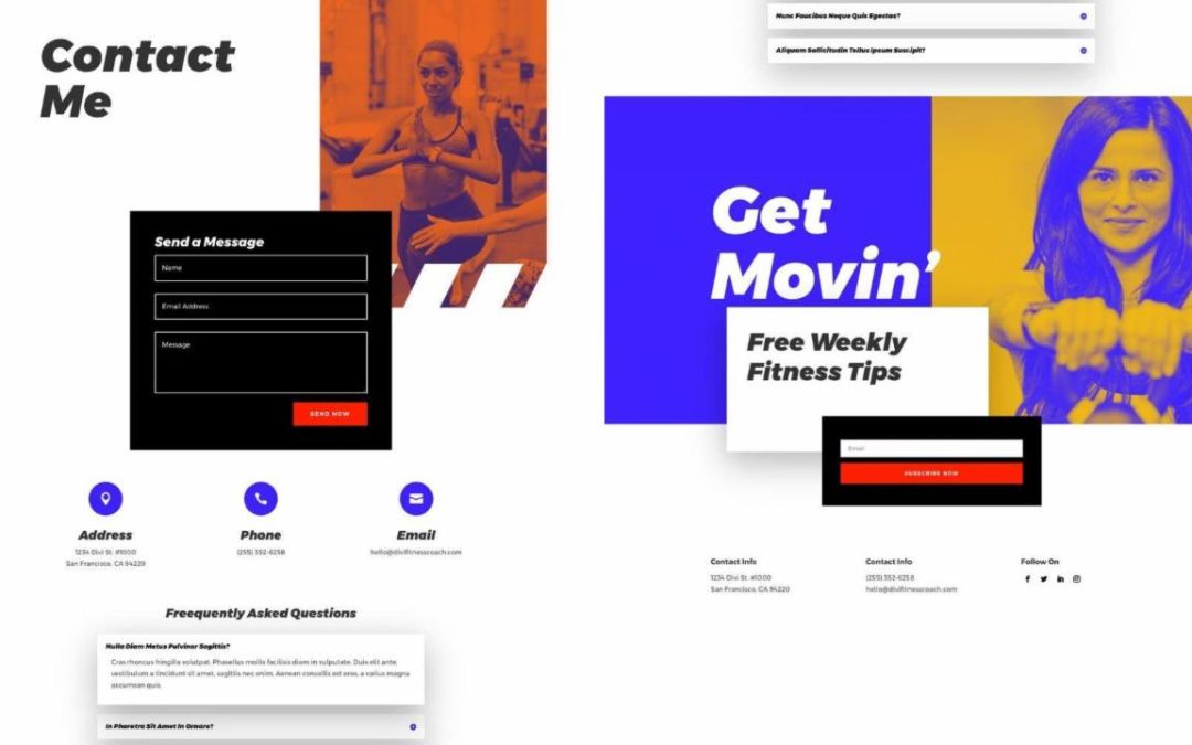 ET – Fitness Coach Contact Page