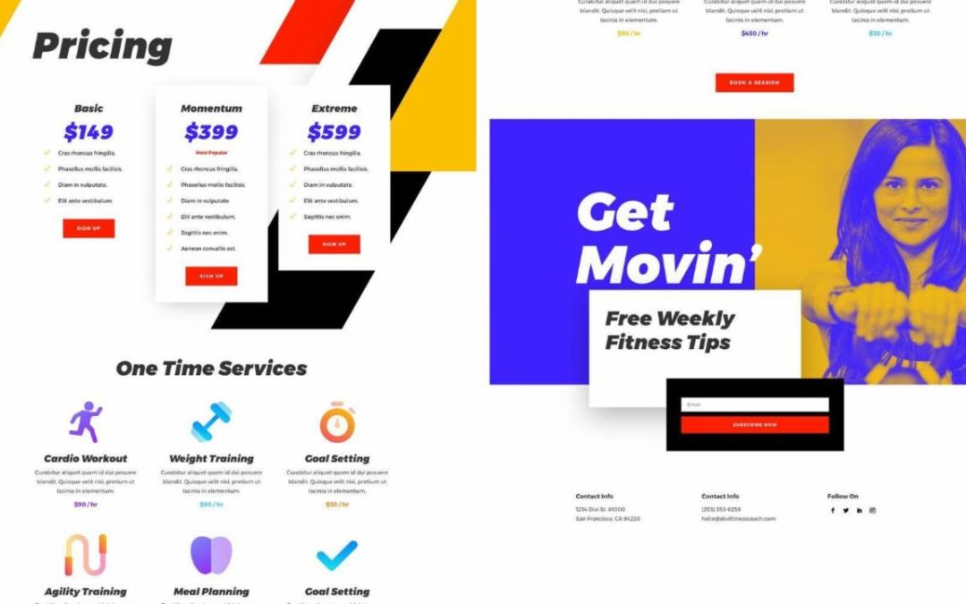 ET – Fitness Coach Pricing Page