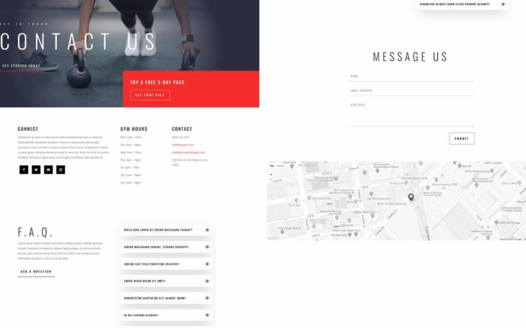 ET – Fitness Gym Contact Page