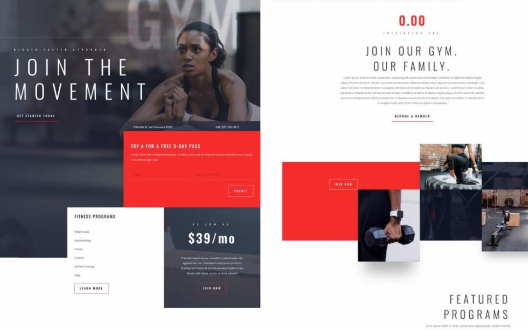 ET – Fitness Gym Landing Page