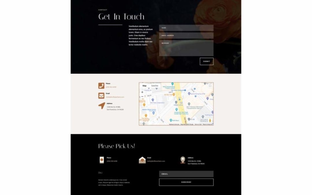 ET – Flower Farm Contact Page