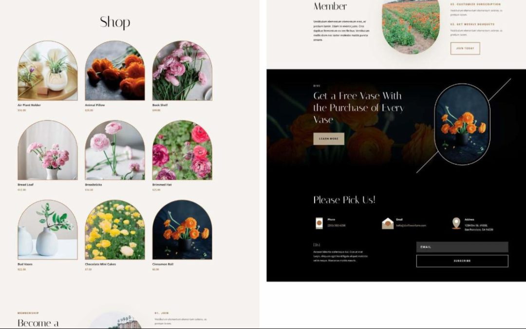 ET – Flower Farm Shop Page