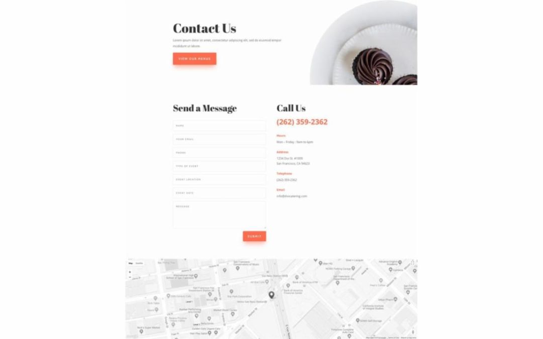 ET – Food Catering Contact Page
