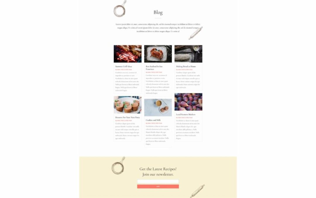 ET – Food Recipes Blog Page