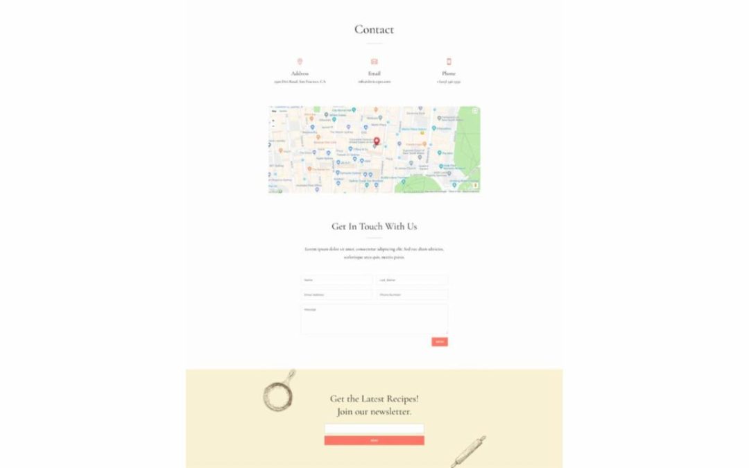 ET – Food Recipes Contact Page