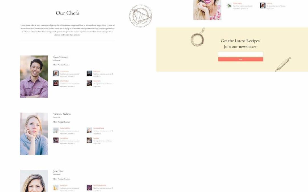 ET – Food Recipes Team Page