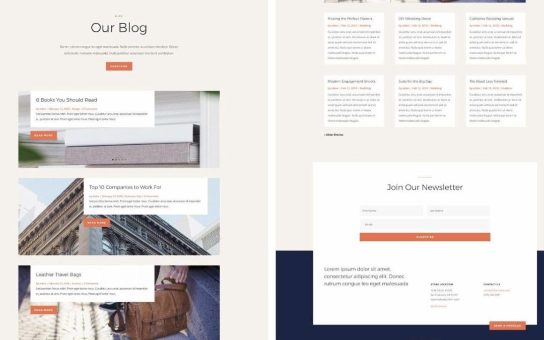 ET – Furniture Store Blog Page
