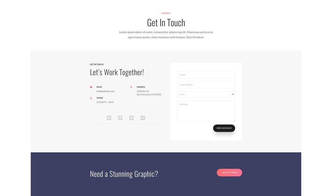 ET – Graphic Illustrator Contact Page