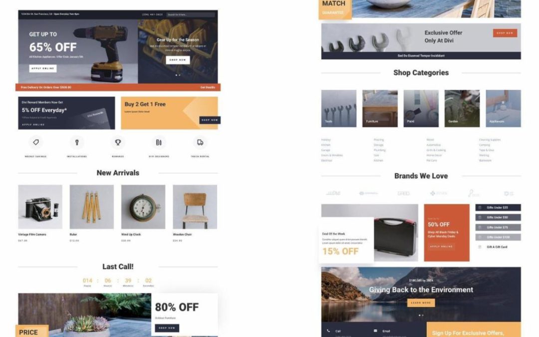 ET – Hardware Store Landing Page