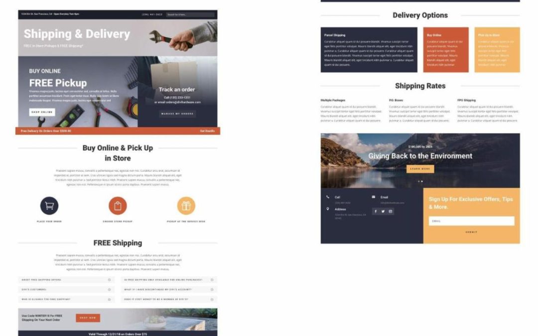 ET – Hardware Store Shipping Page