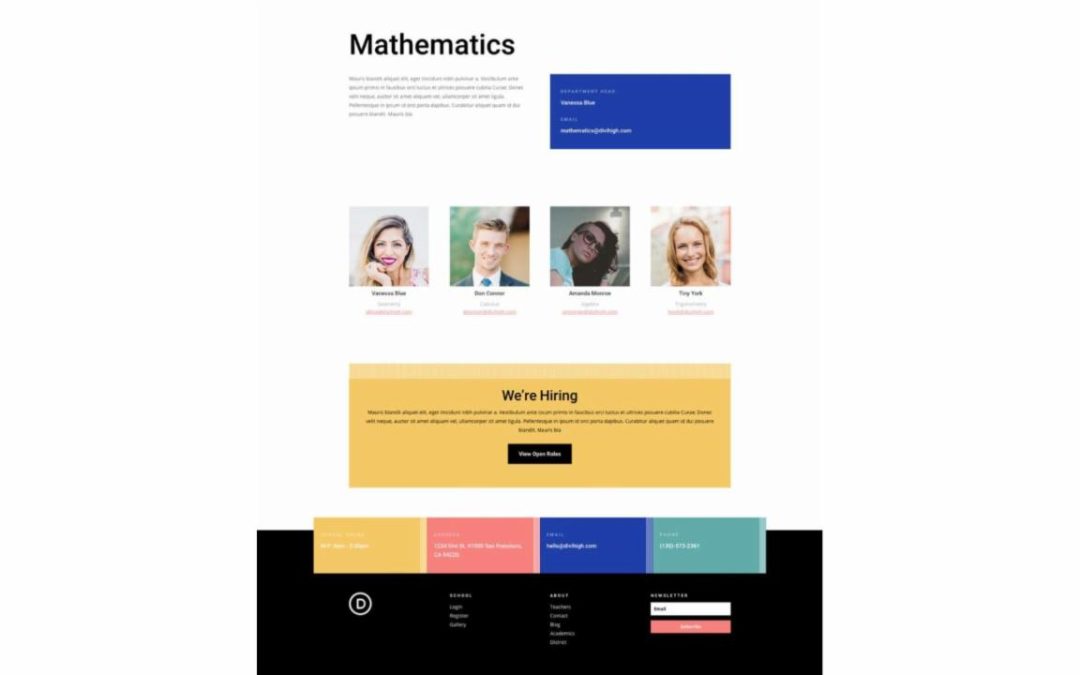 ET – High School Department Page