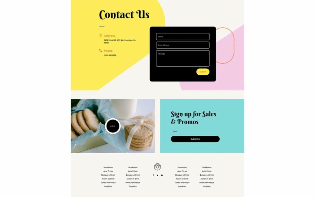 ET – Homemade Cookies Contact Page