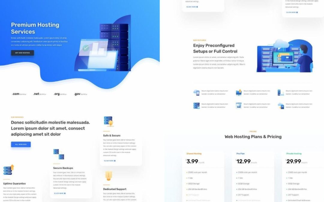 ET – Hosting Company Landing Page