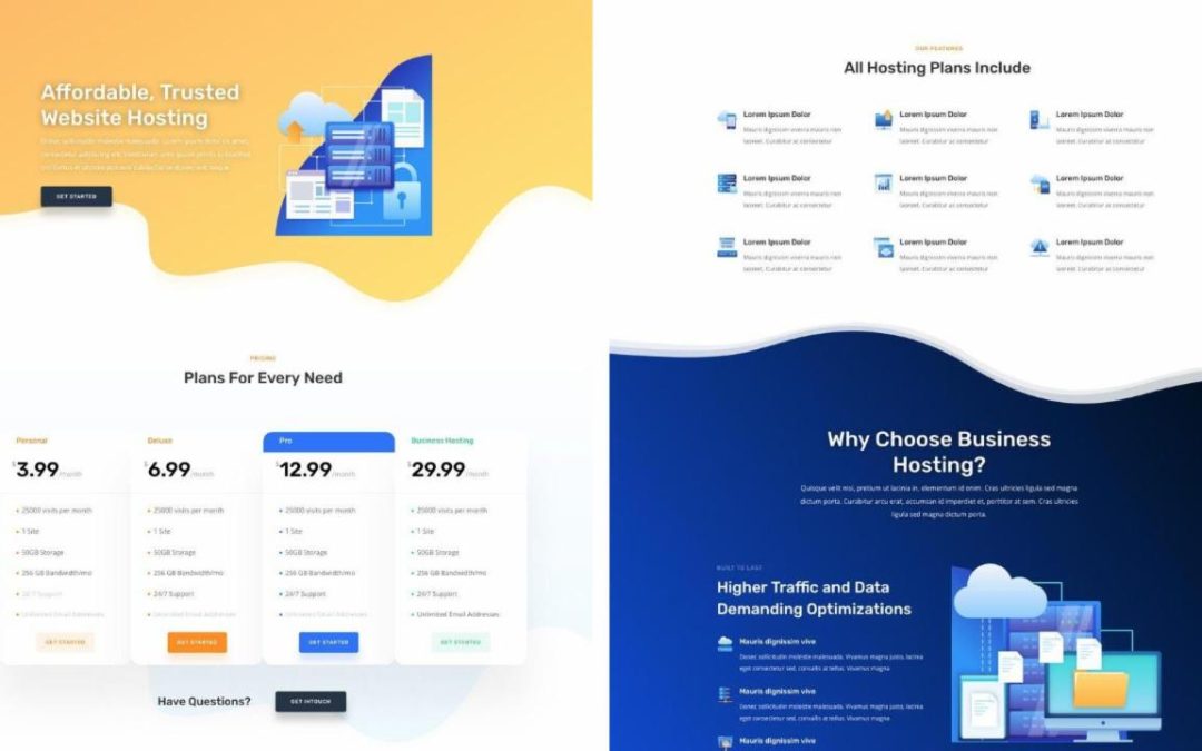 ET – Hosting Company Pricing Page