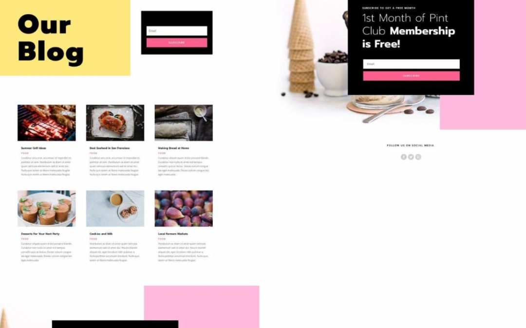 ET – Ice Cream Shop Blog Page