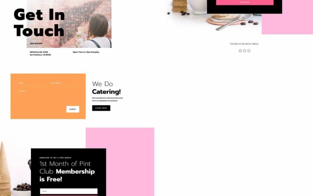 ET – Ice Cream Shop Contact Page