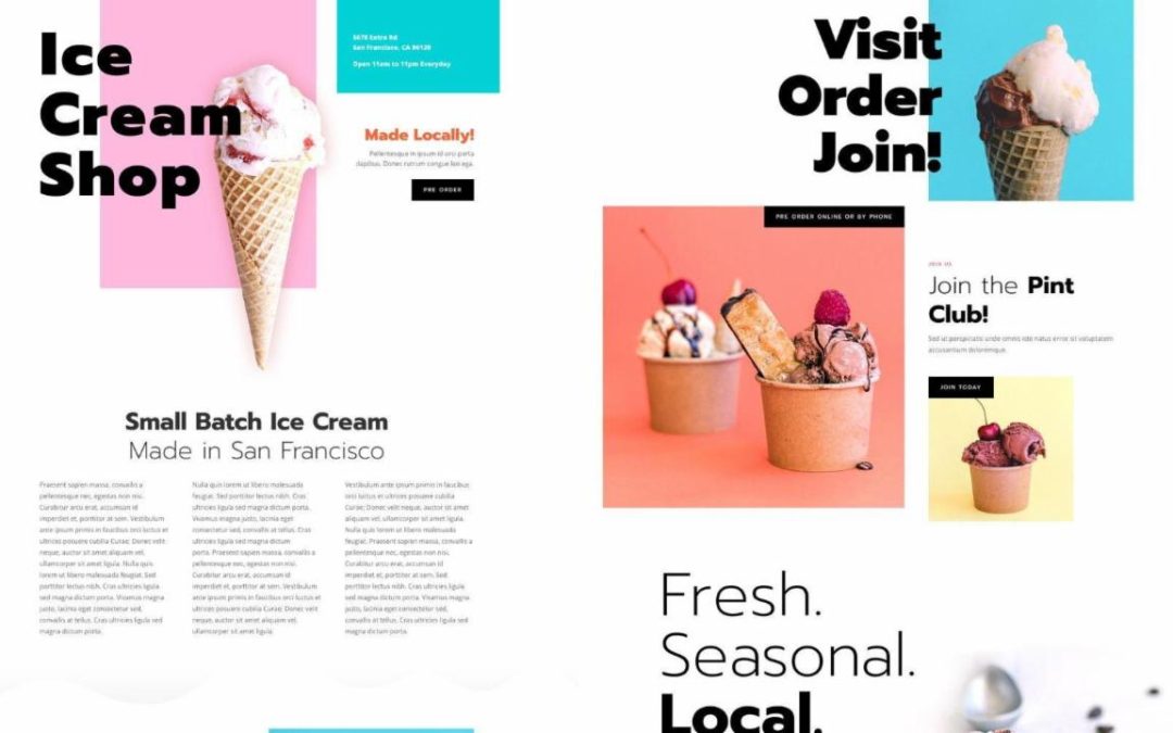 ET – Ice Cream Shop Landing Page