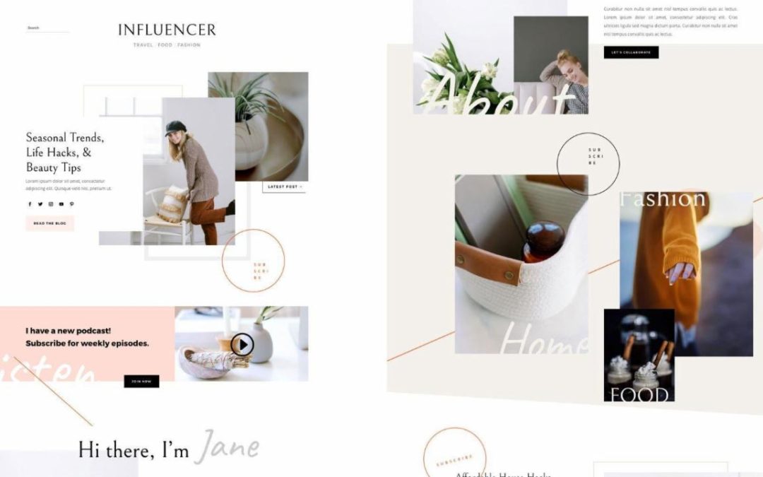 ET – Influencer Landing Page